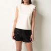 Clothing TART Collections | Veda Vegan Leather Top Pearled Ivory