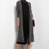 Clothing TART Collections | Jovana Metallic Rib Duster Black