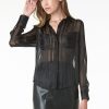 Clothing TART Collections | Araceli Top Sheer Stripe - Black